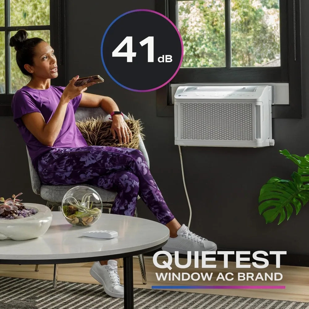 Profile ClearView Window Air Conditioner 8,300 BTU, WiFi Enabled, Ultra Quiet for Medium Rooms, Full Window View, Customized