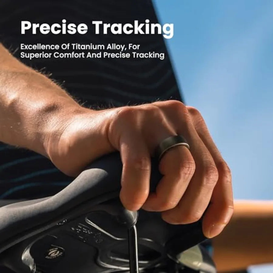 Amazfit Helio Smart Ring Health Tracker Fitness Tracker Ring No Subscription Monitors Sleep Heart Rate and Stress Titanium Allo