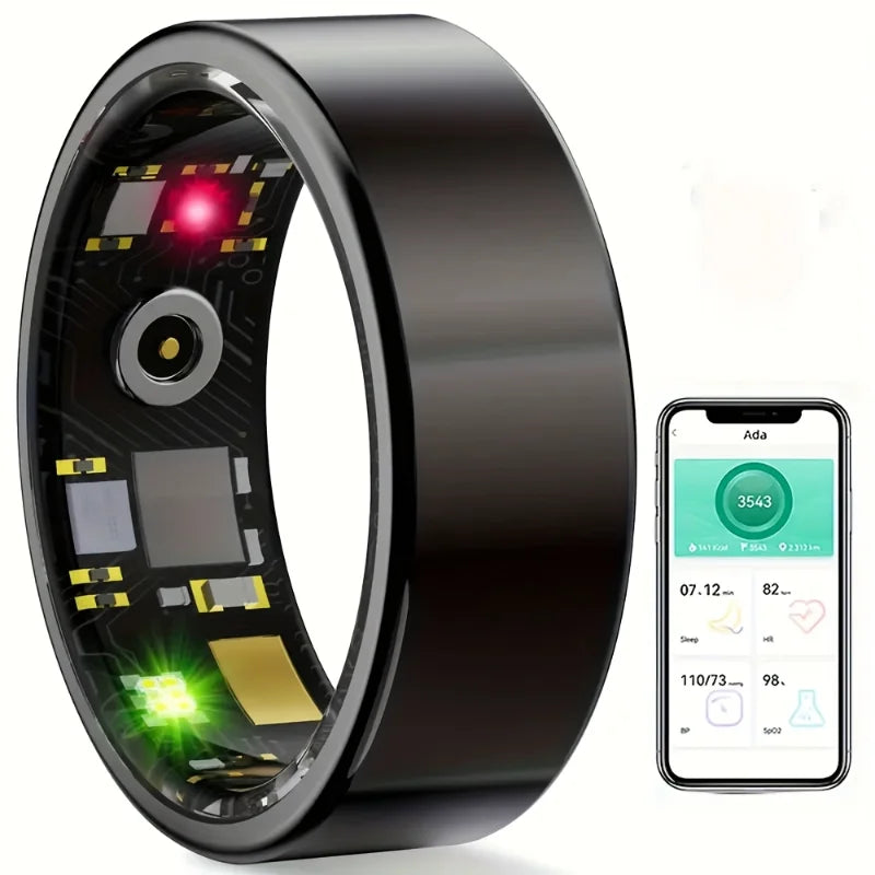 Smart Ring for Women & Men, Waterproof Fitness Tracker Ring with Sleep Monitoring, Pedometer & Calories Counter ,compatible with IPhone and Android,smart Gift