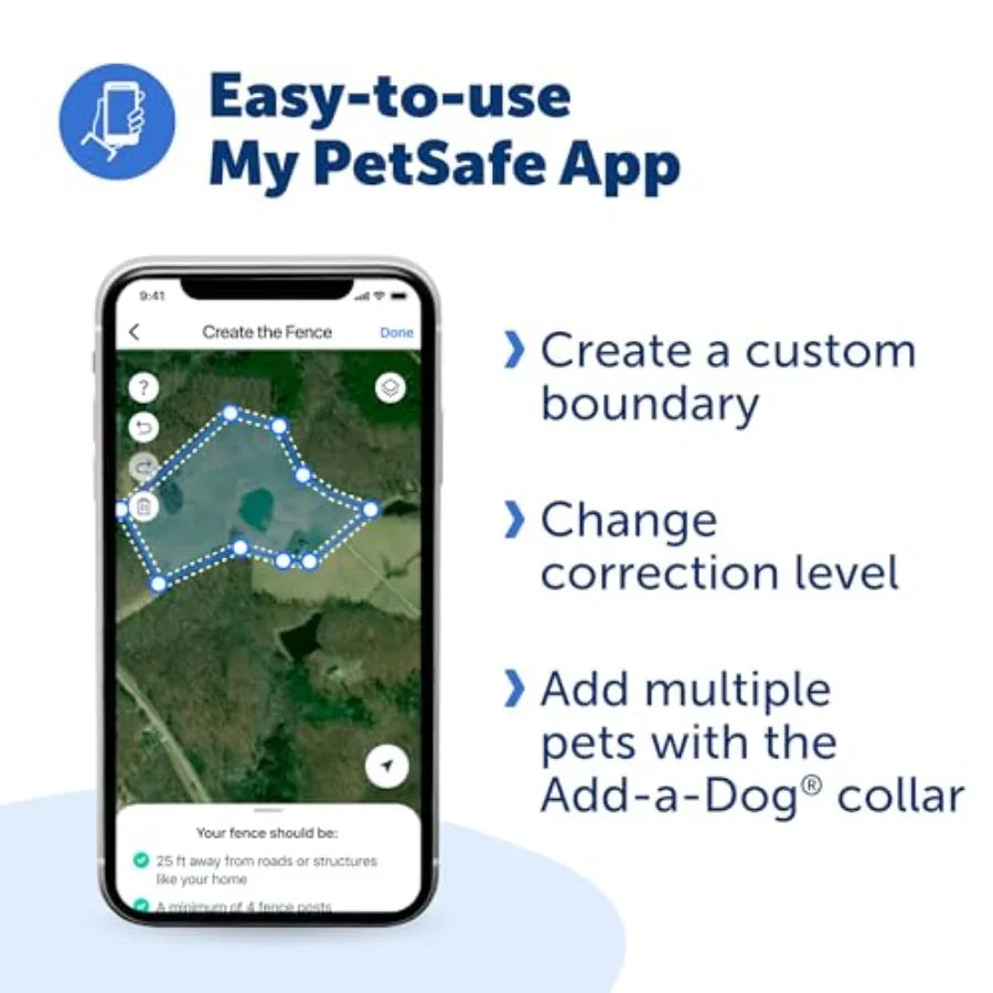 Guardian GPS Dog Fence - Advanced AccuGuard Technology - Wireless Virtual Fence - No Subscription Required - Waterproof Collar