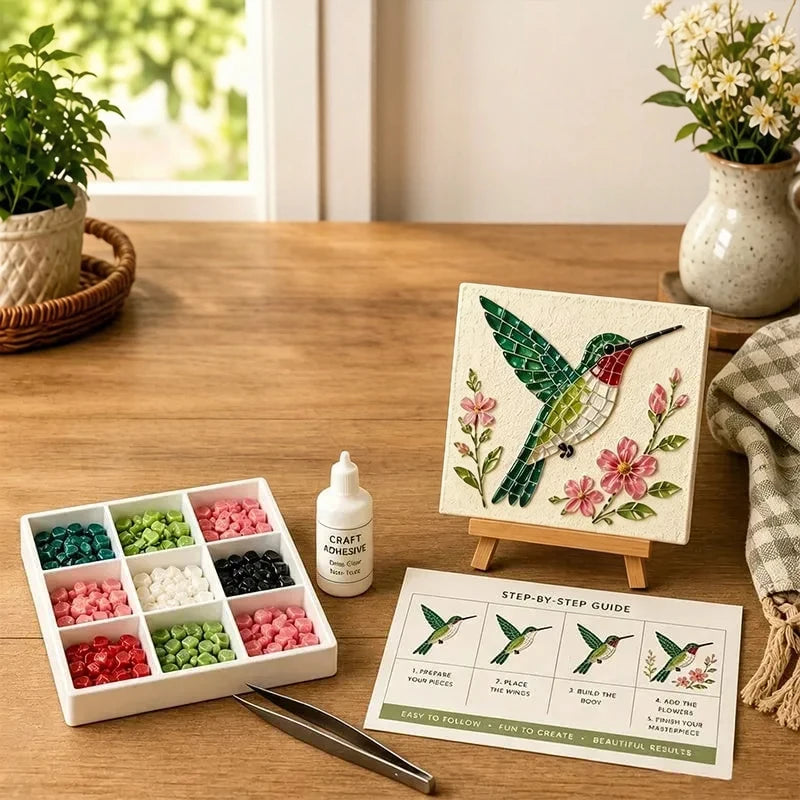 DIY Sea Glass Mosaic Kit for Handmade Ocean Inspired Art