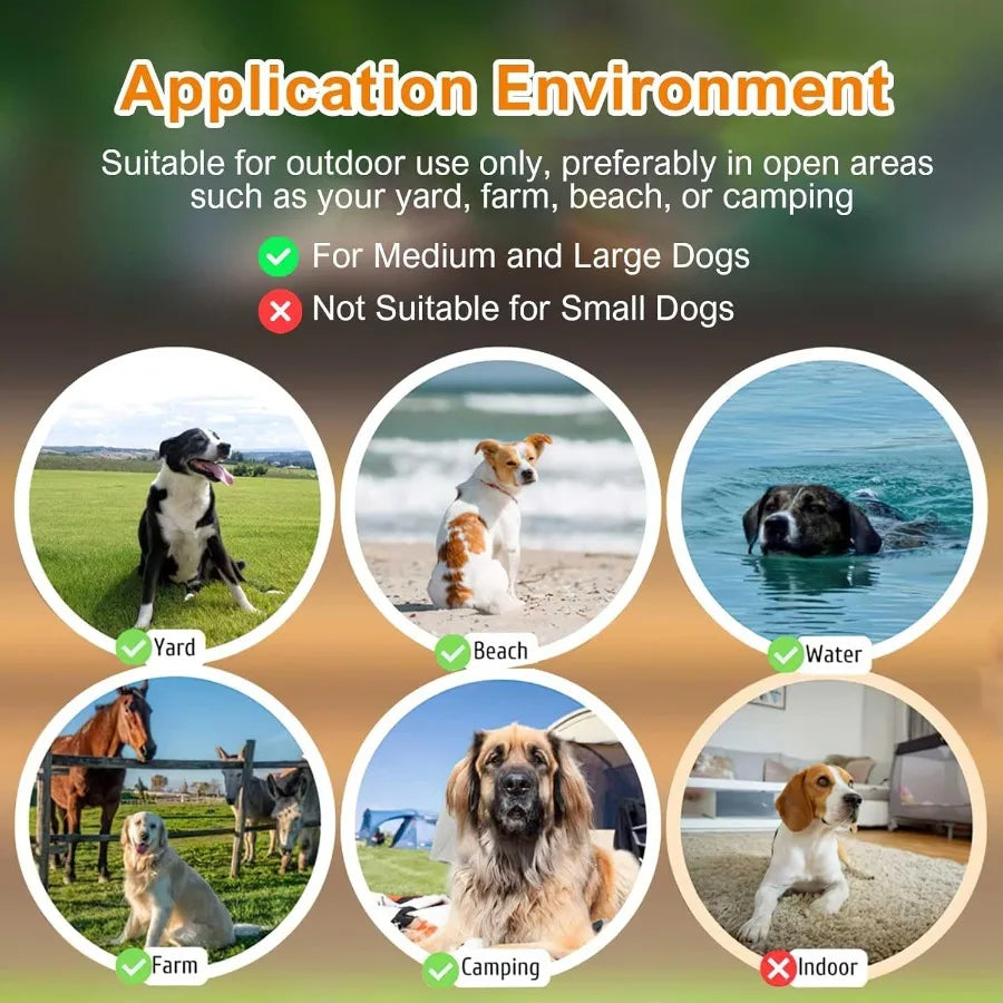 GPS Wireless Dog Fence with GPS Waterproof Pet Containment System Range 992997FT Adjustable Strength for Outdoor Dogs Harmless