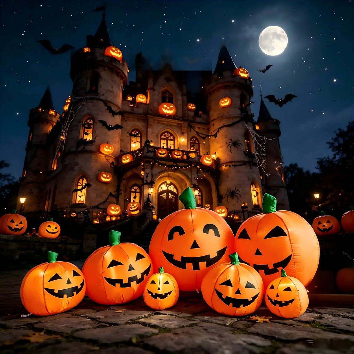 8.5FT Halloween Blow Ups Pumpkins with Built-in LED Lights,