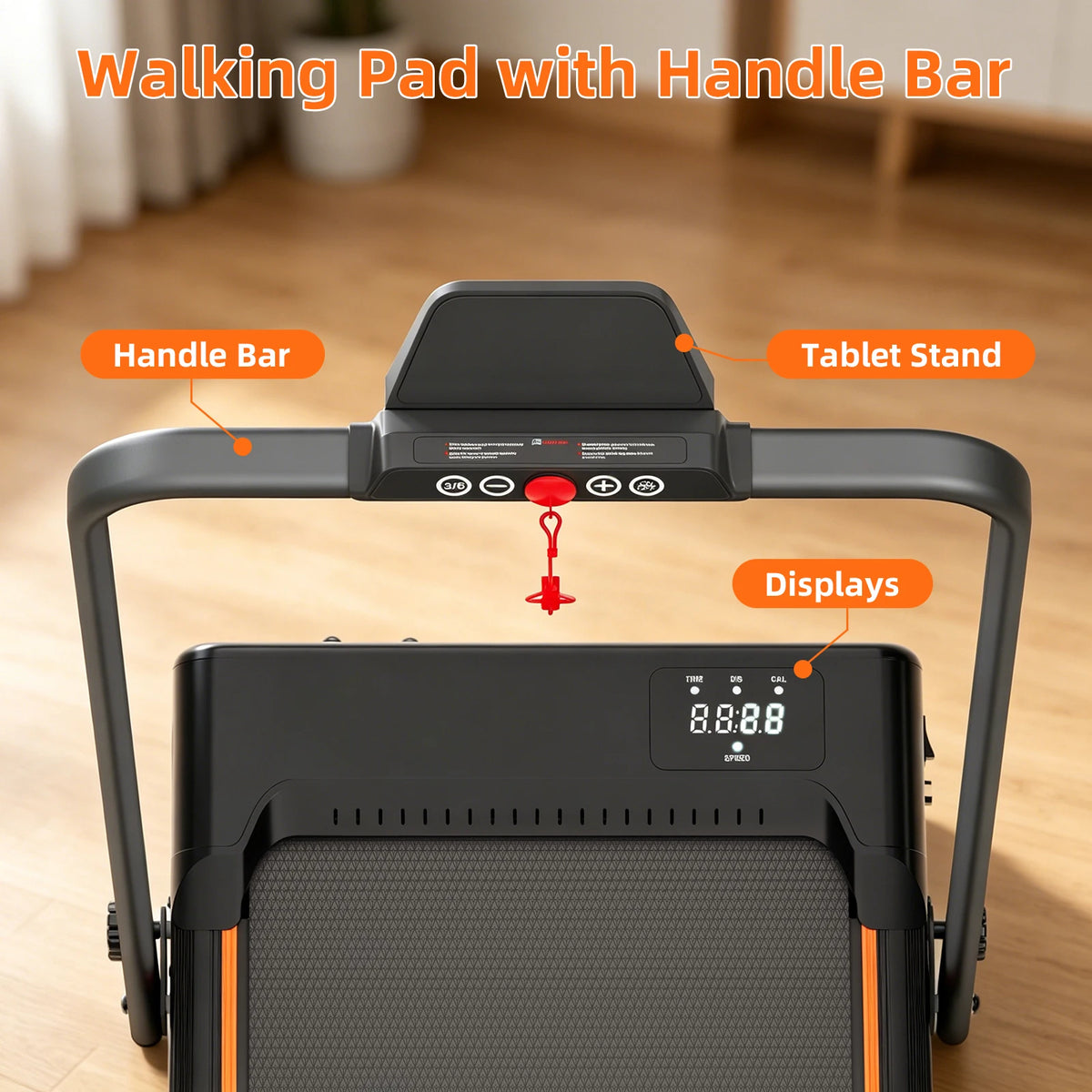 Foldable Home Treadmill with Manual Incline and Quiet Electric Operation
