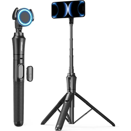 72-Inch Magnetic Tripod with Remote, Extendable for iPhones and Android Phones, Compatible with MagSafe