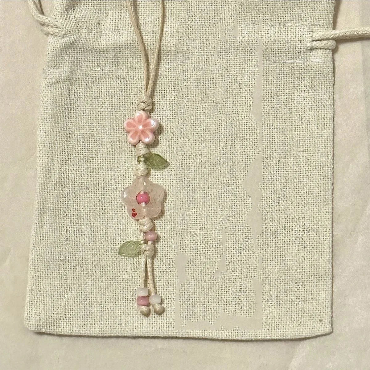 Cute Star Flower Phone Charm Ceramic Beaded Phone Lanyard Pastel Colors For Girl Bag Camera Pendant Anti-Lost Strap
