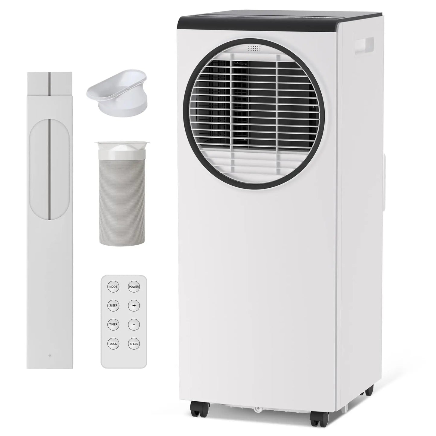 Quiet 8000 BTU Portable AC Unit For Bedroom, 3 In 1 Air Conditioner With Dehumidifier Fan, Remote Timer For 350 Sq Ft