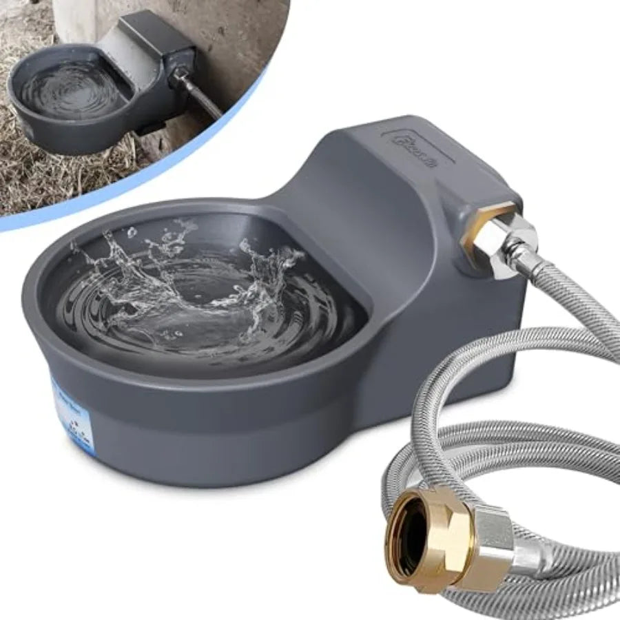 Automatic Dog Water Dispenser with Anti-tip Bracket 68 oz Outdoor Dog Water Bowl Dispenser Auto Refill Water Feeder for Pets an