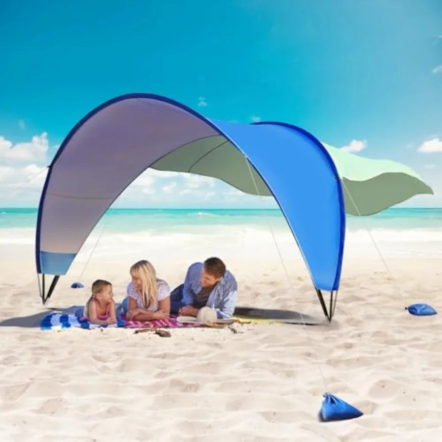 UPF 50+ Pop Up Beach Tent, Easy Set Up Beach Umbrella, Sun Shelter for 2-3 People UV Protection Portable Sunshade, Baby Canopy