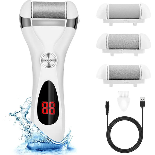 TLX Rechargeable Electric Foot Callus Remover Kit With Three Heads