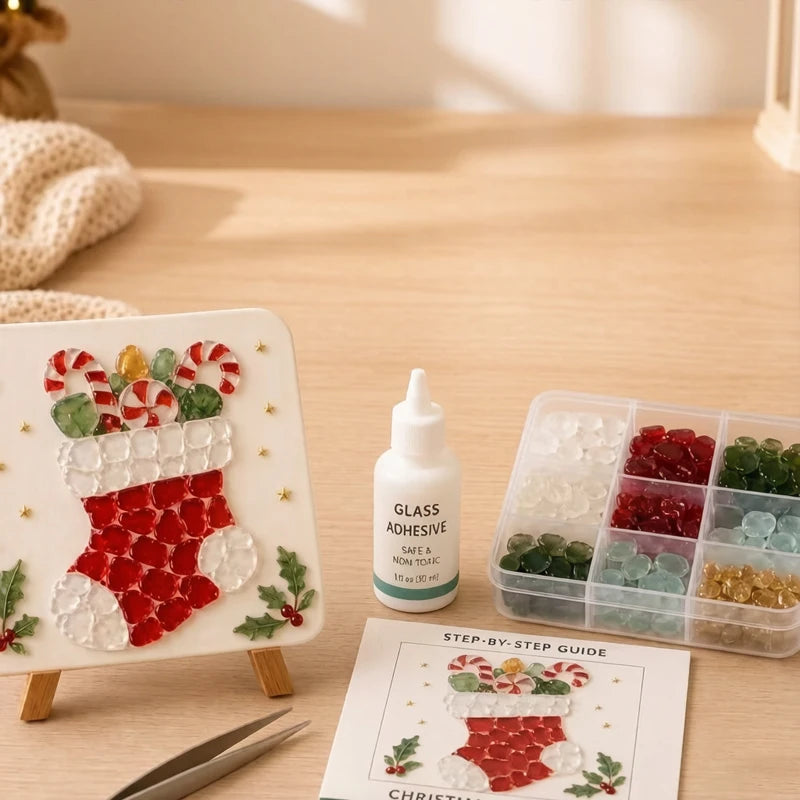 DIY Sea Glass Mosaic Kit for Handmade Ocean Inspired Art