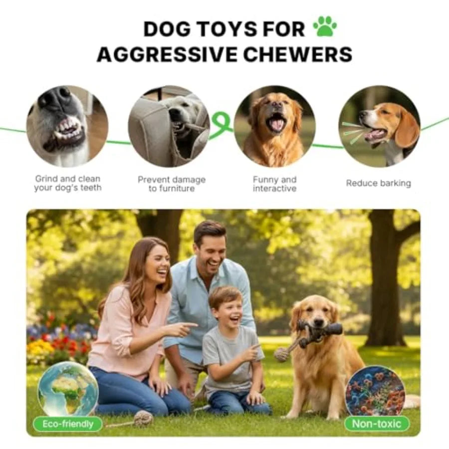 Rugged Rope Tug Toy for Multiple Dogs - Durable Chew Toy Promotes Dental Care and Reduces Boredom