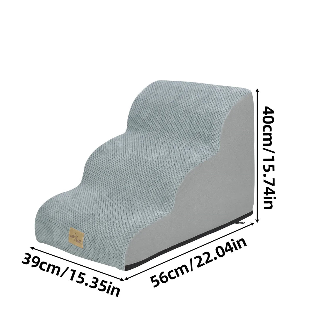 BINGOPOW Pet Dog Stairs High-Density Sponge Foam Dog Steps for Sofa Couch with Washable Cover for Puppies