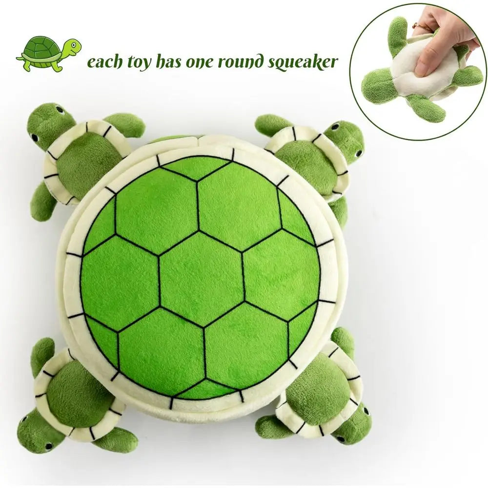 Squeaky Dog Toy, Interactive Plush Hide and Seek Dog Toys for Small Medium Sized Dogs and Non-Aggressive Chewers, Puppy Teeth Cl