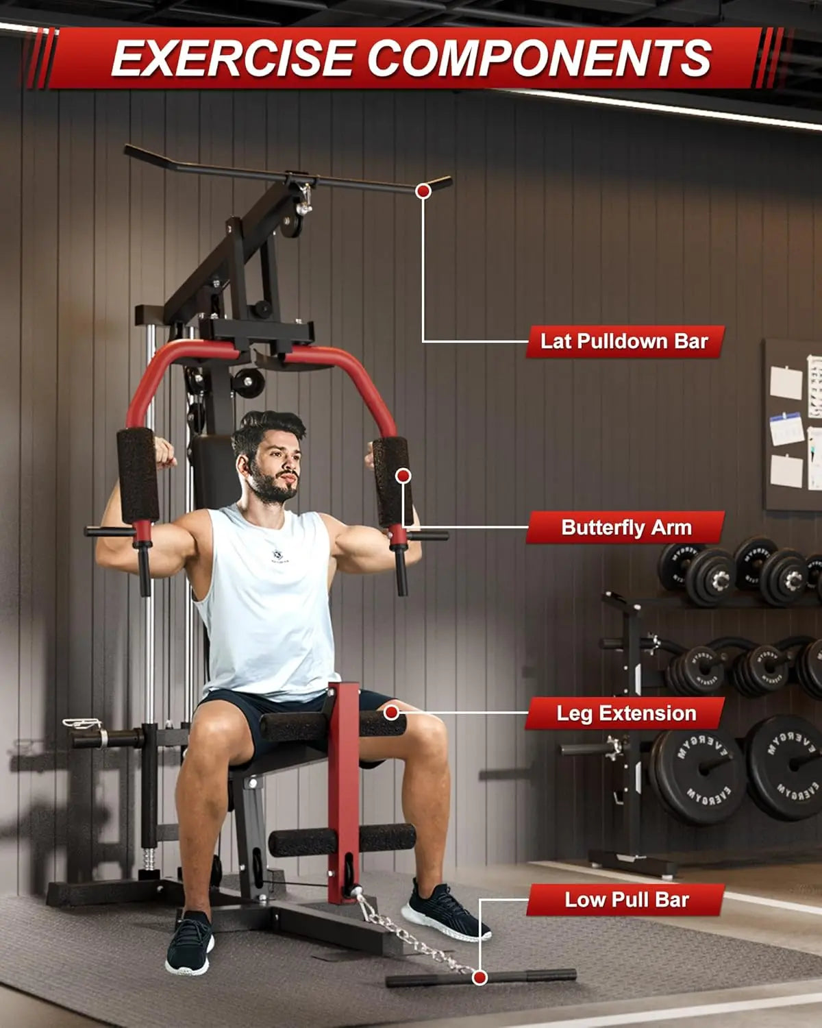 HiMISS All-In-One Home Gym Machine For Full Body Strength