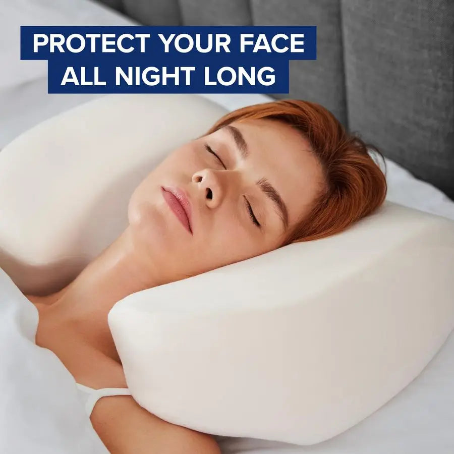 Best Back Sleeper Pillow, Sleep on Your Back Comfortably, Wrinkle Prevention, Patent Pending Neck Support, Satin Case Included,