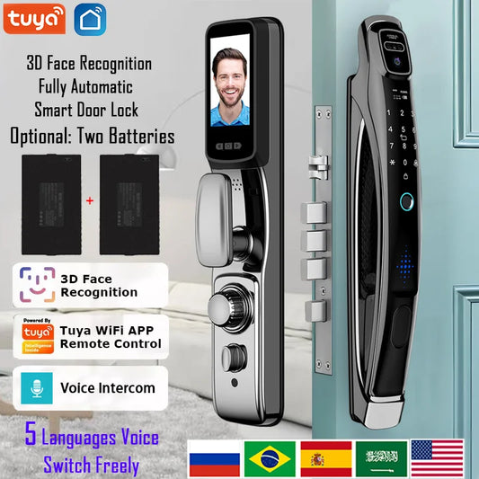 YKESDL WiFi Face Recognition Smart Door Lock with Camera Intercom