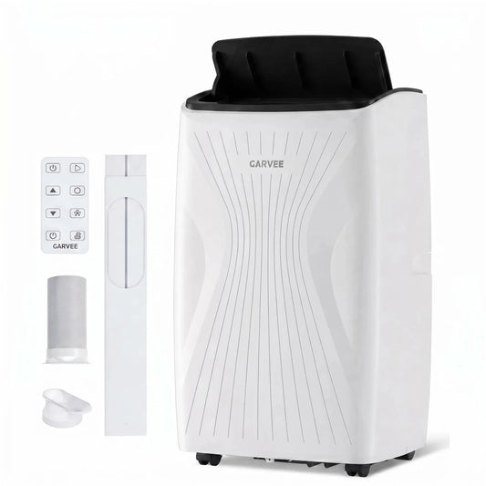 Portable Air Conditioner 12000 BTU For Rooms Up To 550 Sq.Ft, 4-in-1 AC With Cool, Fan, Dehumidifier, Sleep Mode, Kit