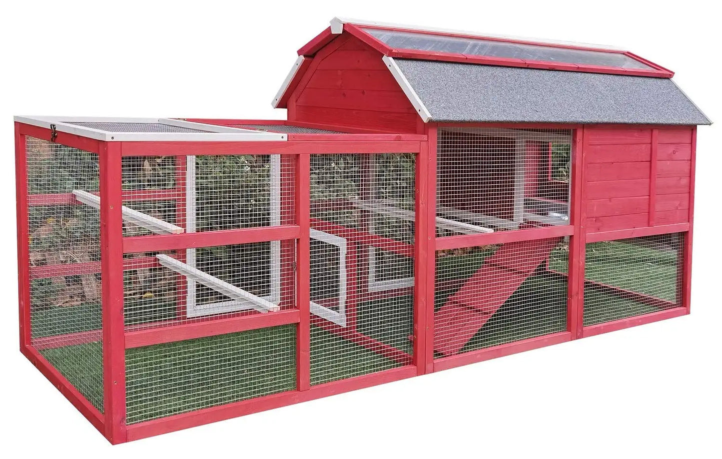 Large 102" Wood Chicken Coop Backyard Hen House Nesting Box & Run & Cleaning Tray New, Customized