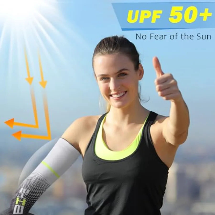 beister UV Sun Protection Cooling Compression Sleeves Arm Sleeves Men Women Cycling