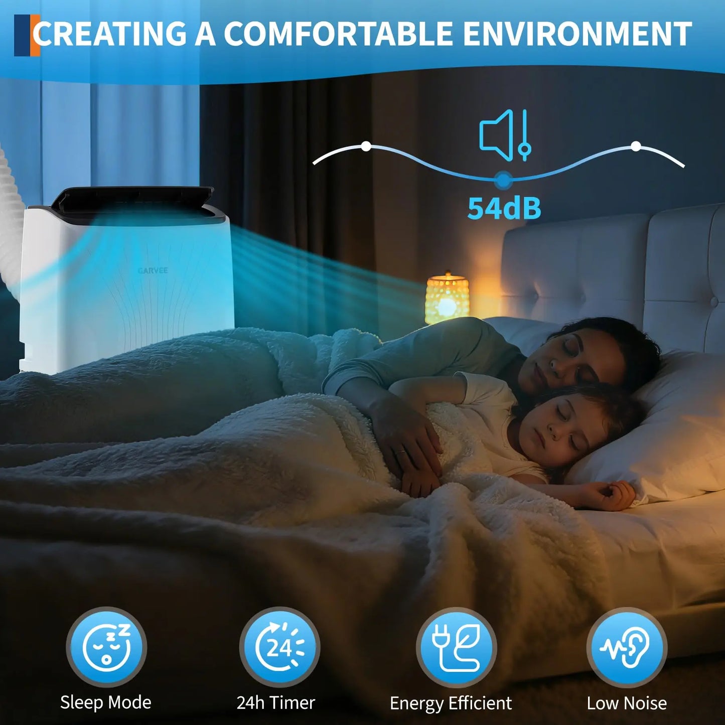 Portable Air Conditioner 12000 BTU For Rooms Up To 550 Sq.Ft, 4-in-1 AC With Cool, Fan, Dehumidifier, Sleep Mode, Kit