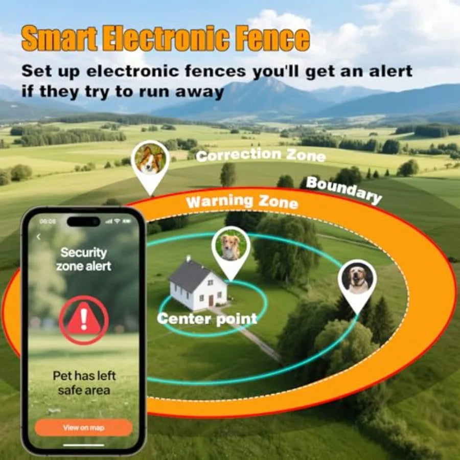 Solar-Powered GPS Tracker Vest for Dogs Cats Waterproof Lightwght Real-Time Pet Locator No Subscription Track History iOS Andro