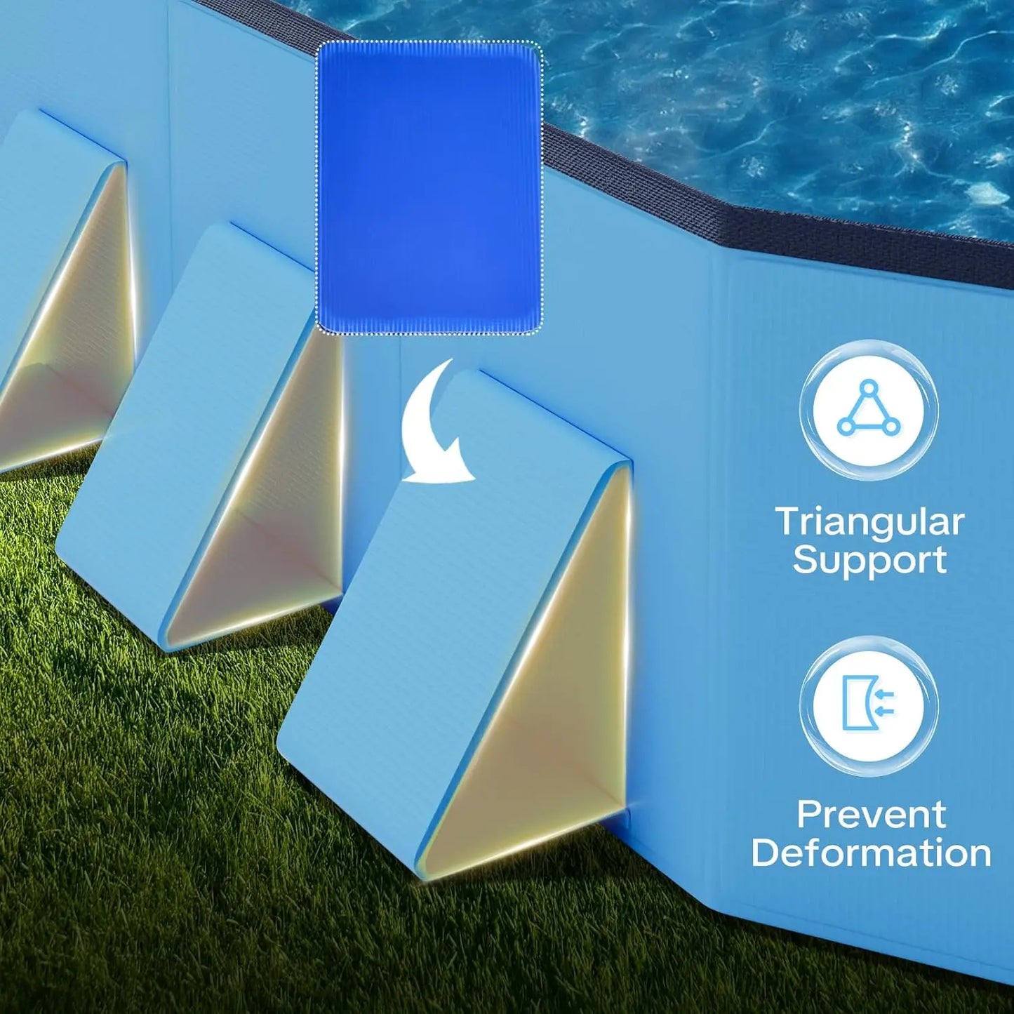 Foldable Dog Pool, 82'' Extra Large for Large Dogs with Non-Slip & Reinforced Support, Portable Pet Bath Tub for Outdoor Use