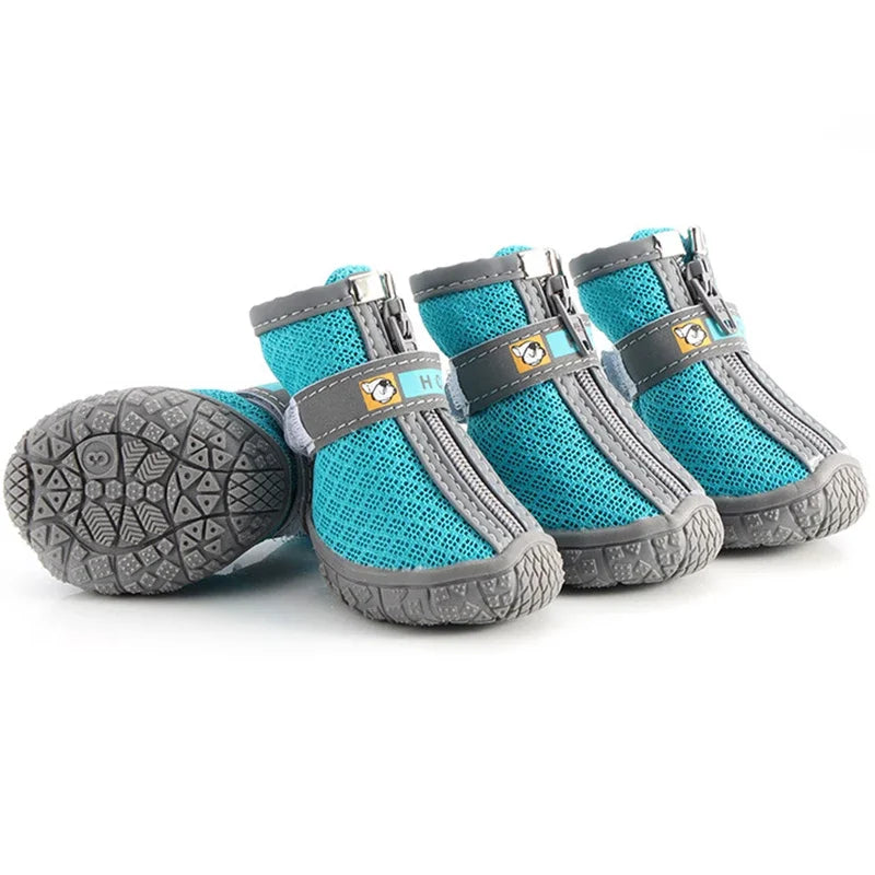 Dog Non Slip Paw Protection Boots Plush Warm Weather Shoes