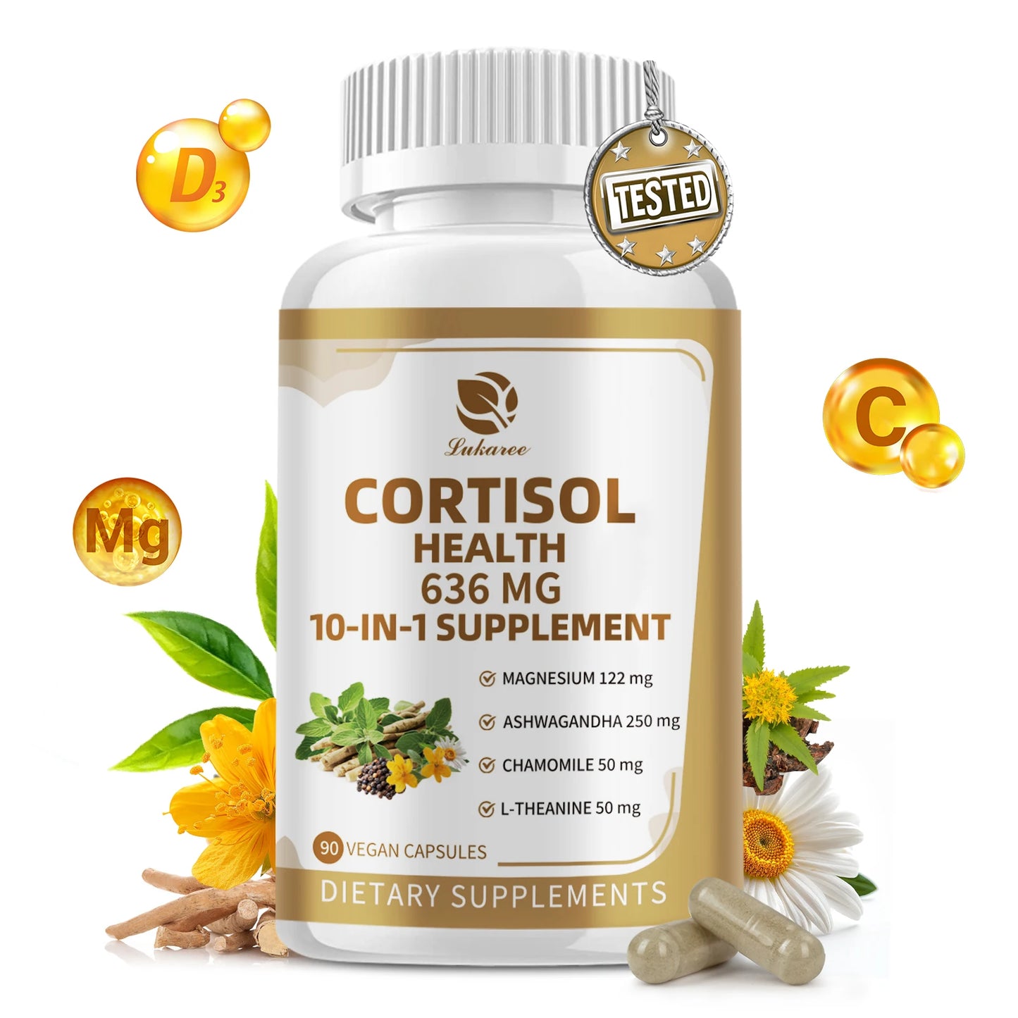 Beworths Cortisol Capsules With Magnesium Ashwagandha For Cognitive Support