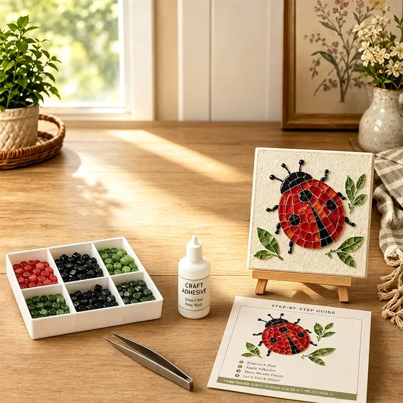 DIY Sea Glass Mosaic Kit for Handmade Ocean Inspired Art