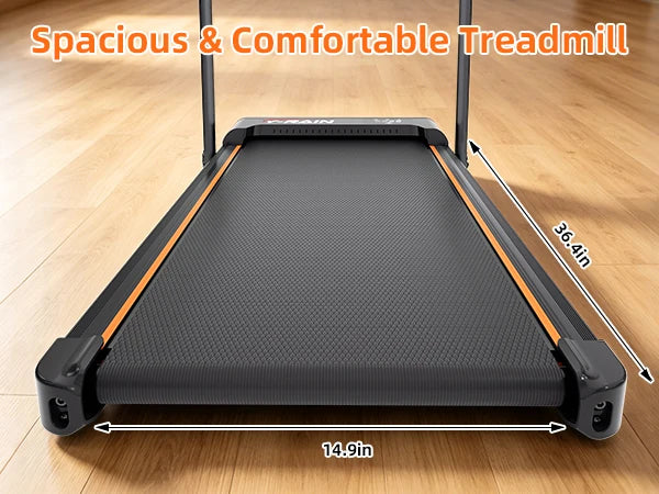 Foldable Home Treadmill with Manual Incline and Quiet Electric Operation