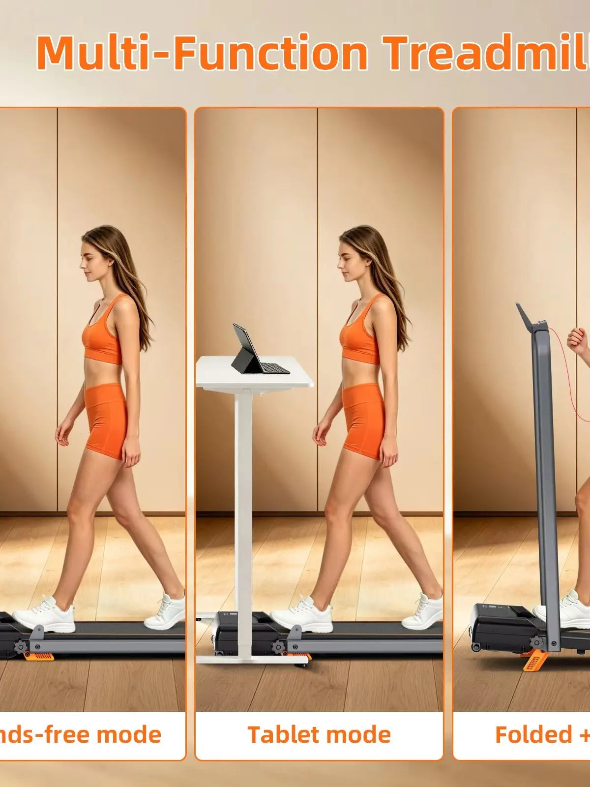 Foldable Home Treadmill with Manual Incline and Quiet Electric Operation
