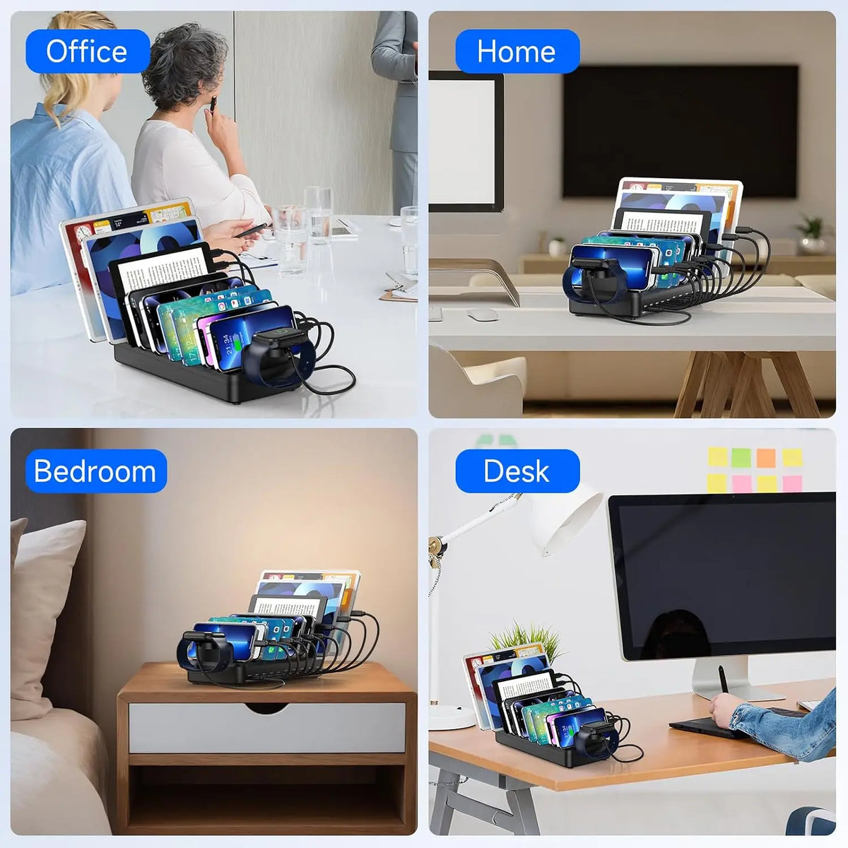 320W Charging Station With Ten Ports for Fast Device Charging