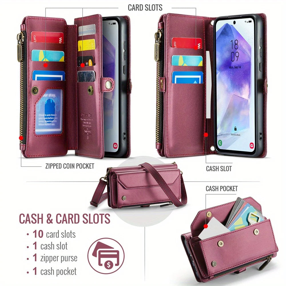 WeForDesign Samsung Galaxy RFID Wallet Case With 7-Card Holder