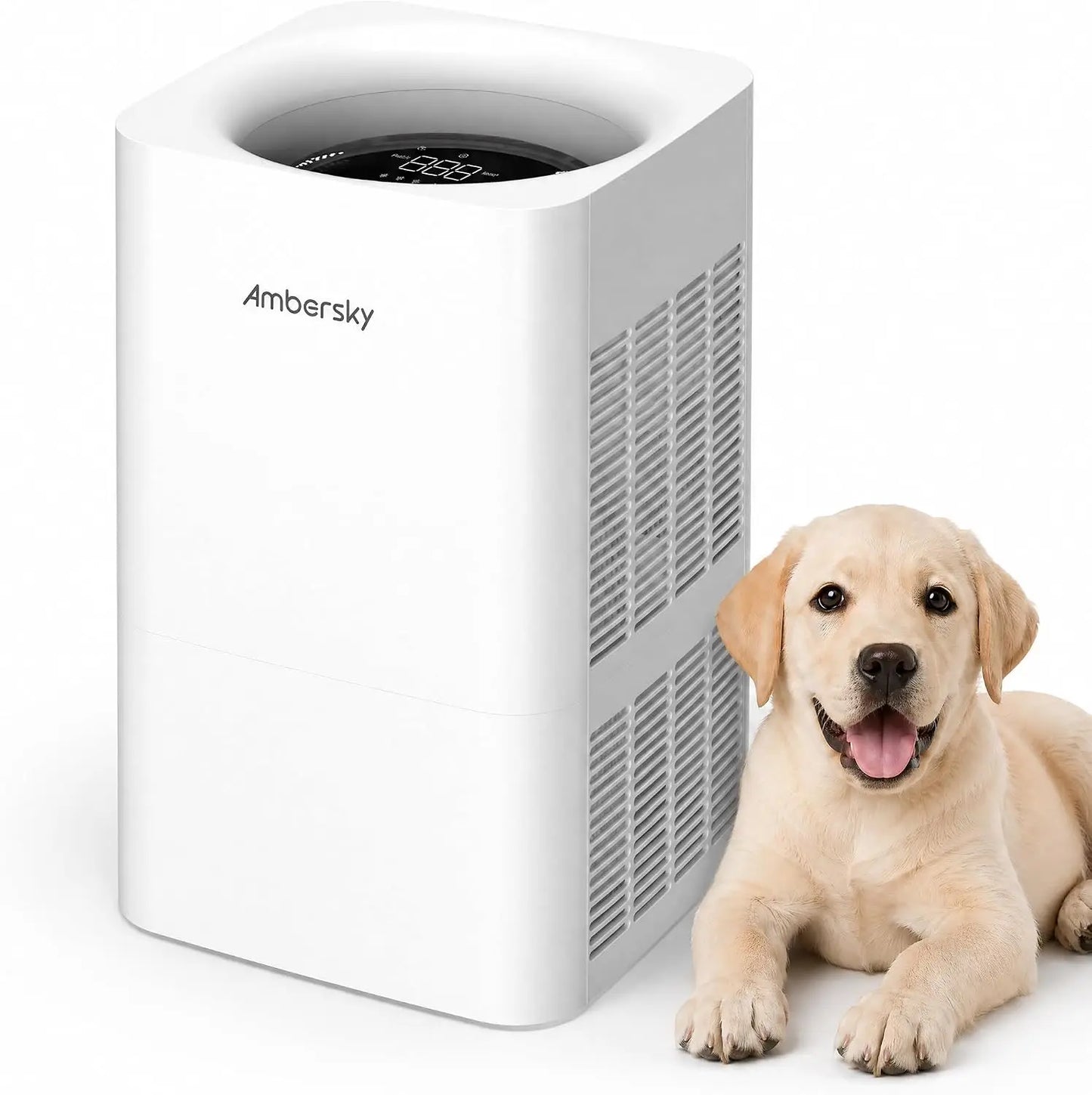 True HEPA Air Purifier for Large Rooms Up to 2500 Sq Ft, 5 Fan Speeds, Sleep Mode, 360° Air Cleaner for Pet Hair, Smoke, Dust, Odor