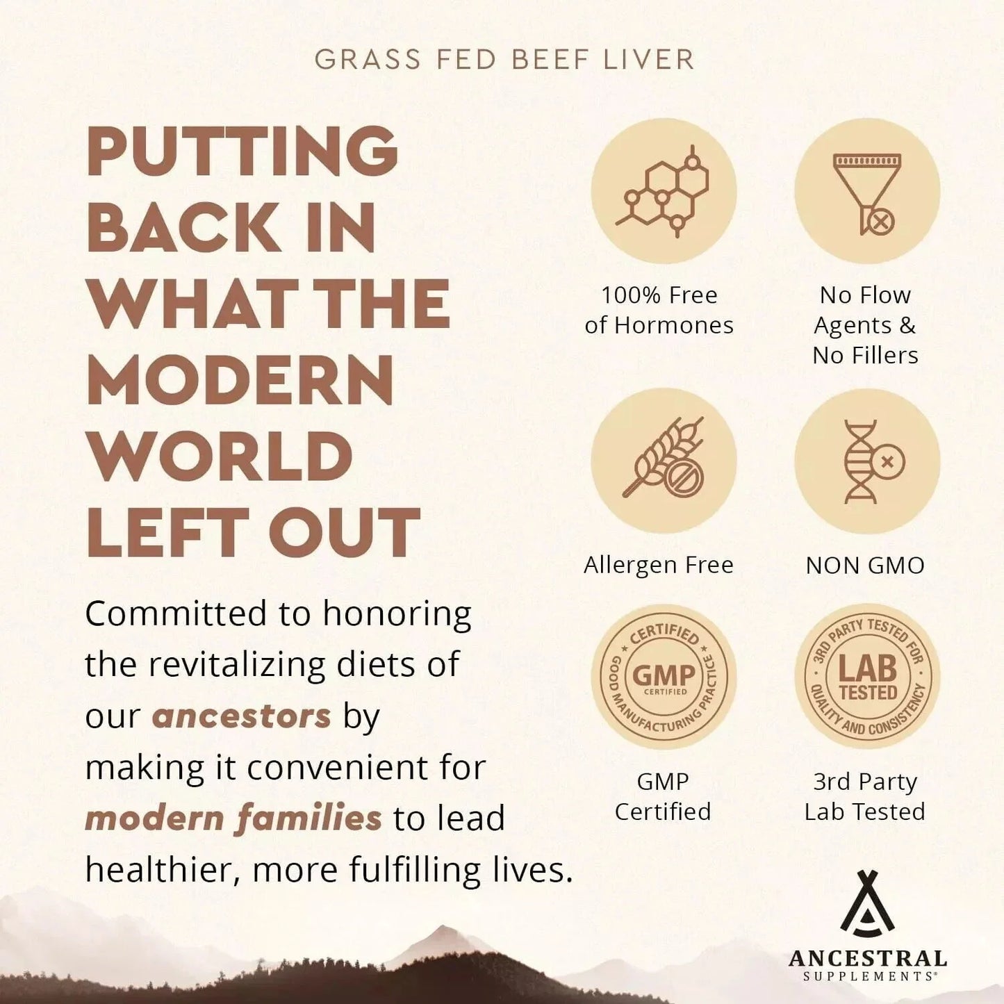 Grass Fed Beef Liver 180 Capsules, Supports Energy Production, Detoxification, Digestion, Immunity and Full Body Wellness
