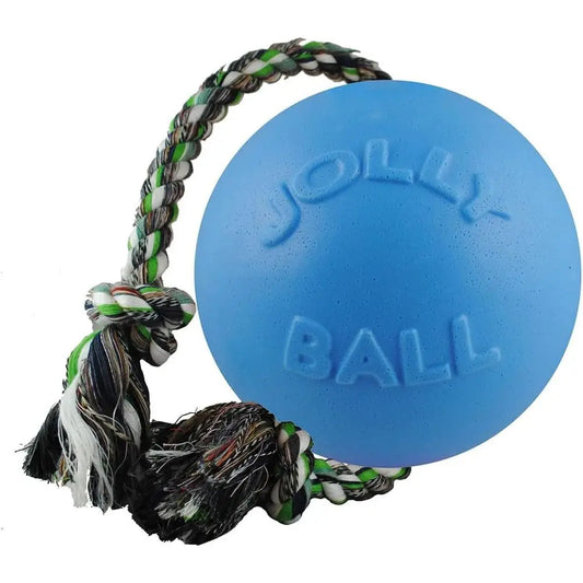 Romp-n-Roll Rope and Ball Dog Toy, 6 Inches/Medium, Blueberry, Number: 606 BB, All Breed Sizes