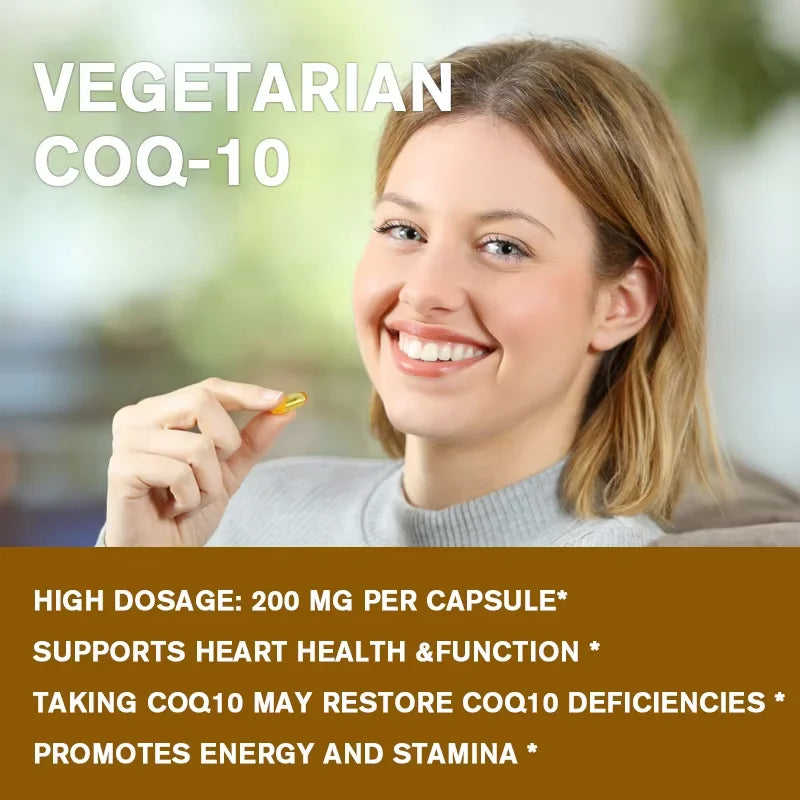 BEWORTHS Coenzyme Q10 Capsules COQ10 Health Supplement for Adult Enhance Heart Function Support Brain and Skin Health