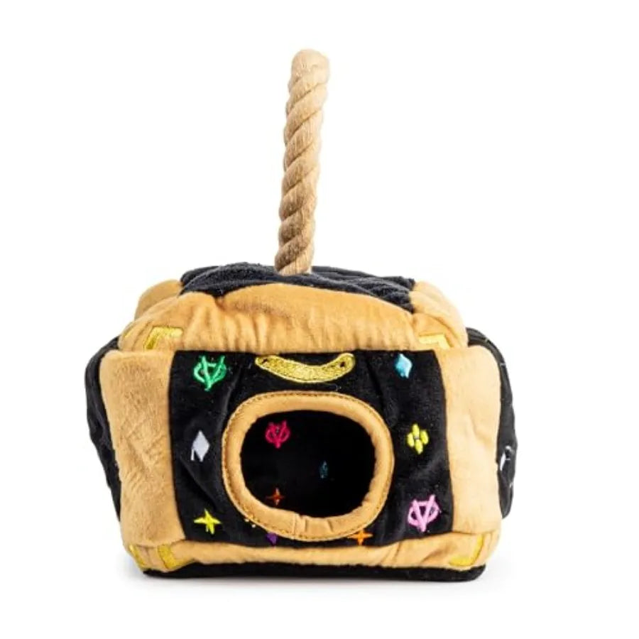 Black Monogram Chewy Vuiton Interactive Trunk Plush Designer Dog Toys with Interactive Squeaker Stimulating Pet Enrichment Mach