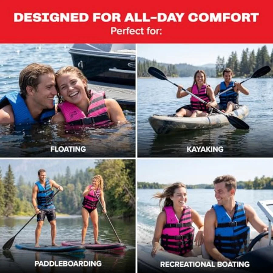 Trend Life Jacket for Adults - USCG Approved Life Vest for Men, Women, Youth Child, Watersports Vest for Boating, Tubing Swimmi