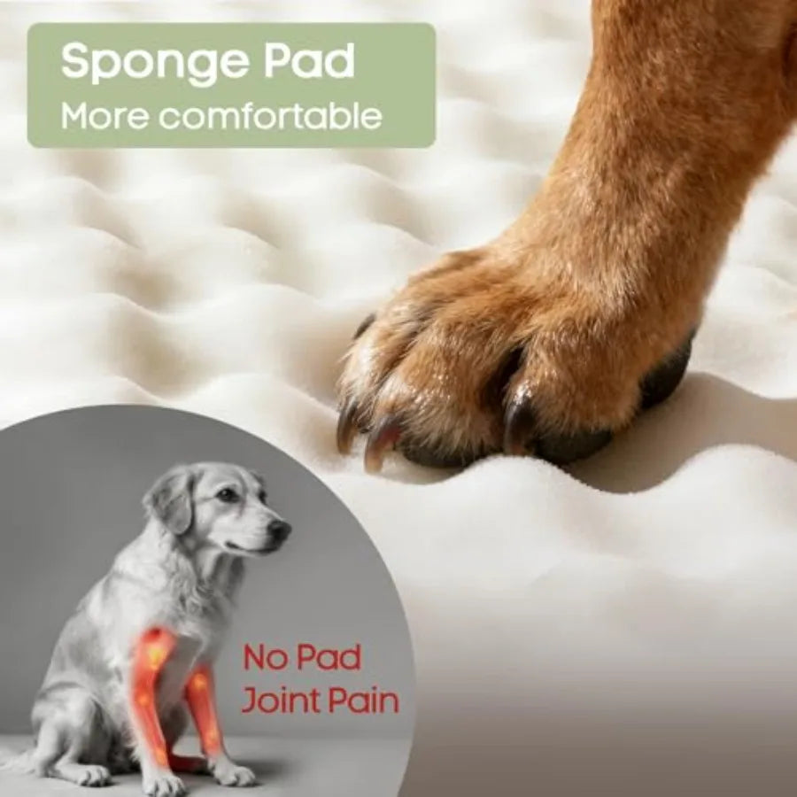 Dog Car Seat for Large Medium Dogs, Back Seat Extender for Pets with Hard Bottom, Strong Support Waterproof Dog Seat Cover with