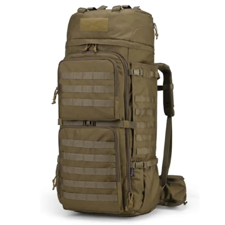 75L Molle Hiking Internal Frame Backpacks with Rain Cover for Camping, Backpacking, Travelling