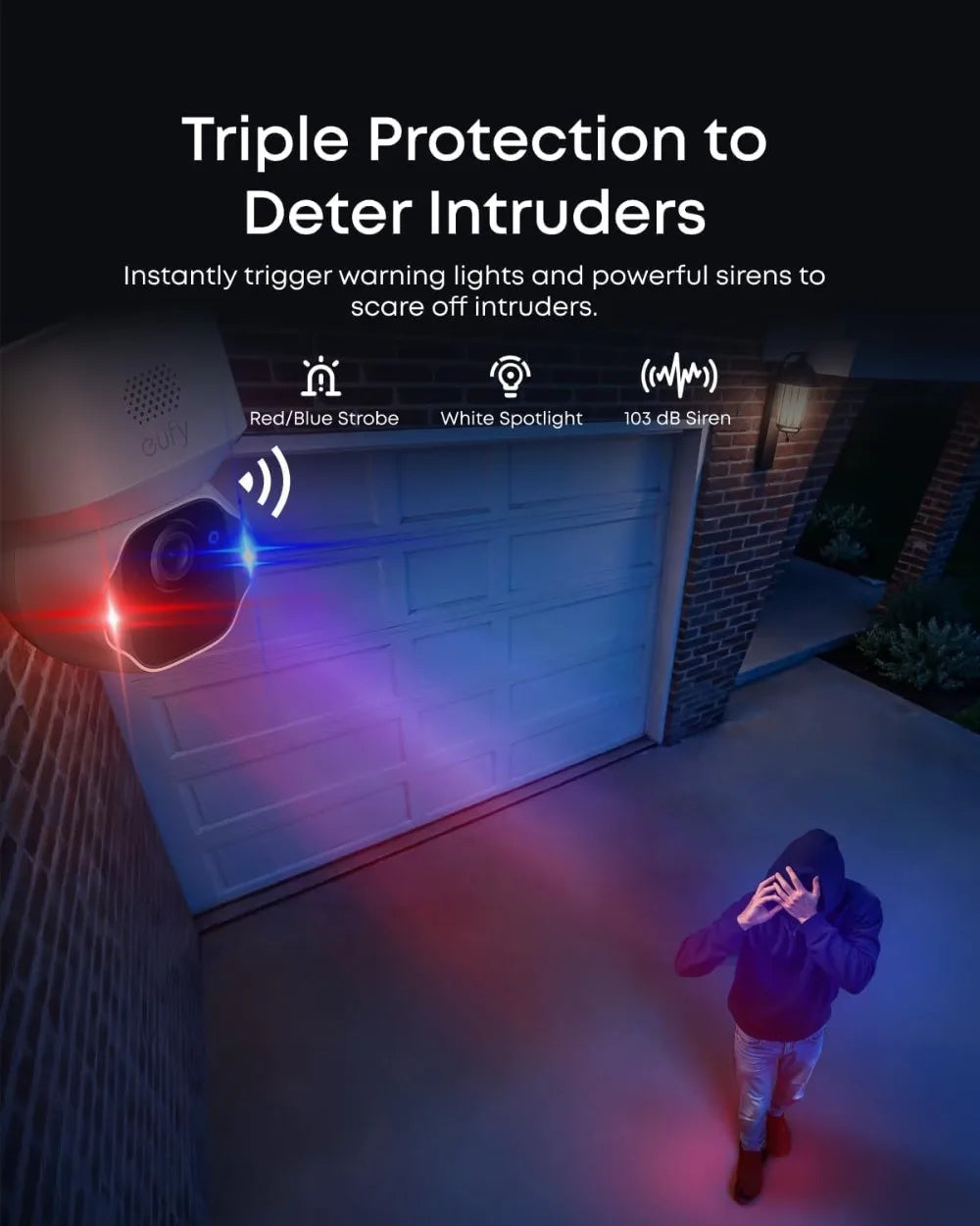 4K Security Camera Wireless Outdoor, Solar Powered, AI Motion Tracking, Strobe Light, Pan & Tilt, Facial Recognition, Up to 16 TB, Smart Home Compatible