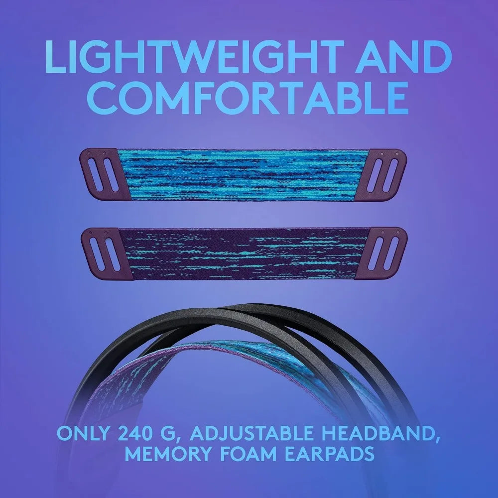 Gaming Headset, Mute Mic, 3.5mm Jack, Foam Earpads, Lightweight, Multi-System Compatible - Black