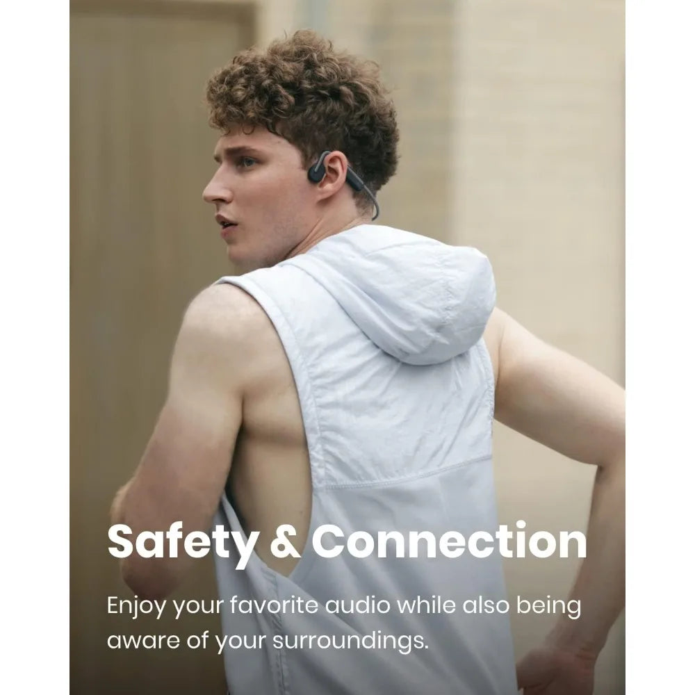 Open-Ear Bluetooth Sport Headphones: Bone Conduction, Sweatproof for Active Lifestyle