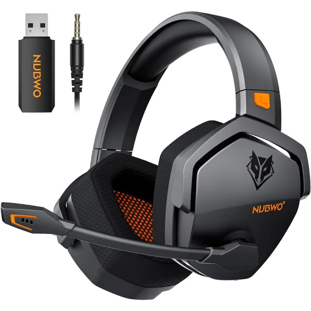 Wireless Gaming Headset with Mic, Zero Interference, 100-Hour Battery, 23ms Sync for FPS Gamers, All Devices Compatible