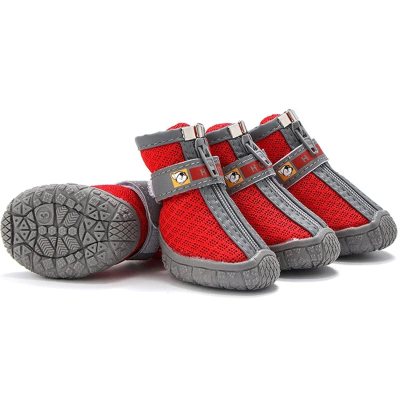 Dog Non Slip Paw Protection Boots Plush Warm Weather Shoes