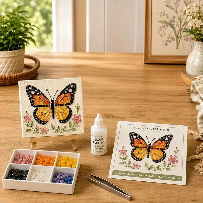 DIY Sea Glass Mosaic Kit for Handmade Ocean Inspired Art