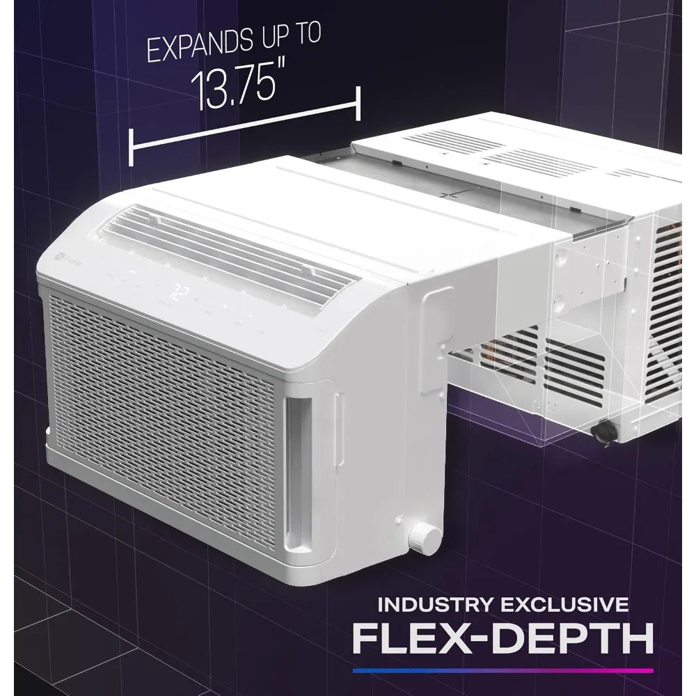 Profile ClearView Window Air Conditioner 8,300 BTU, WiFi Enabled, Ultra Quiet for Medium Rooms, Full Window View, Customized