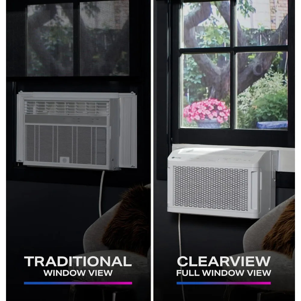 Profile ClearView Window Air Conditioner 8,300 BTU, WiFi Enabled, Ultra Quiet for Medium Rooms, Full Window View, Customized